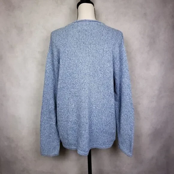 Vintage Liz Claiborne knit colorblock sweater XLP - Picture 3 of 7